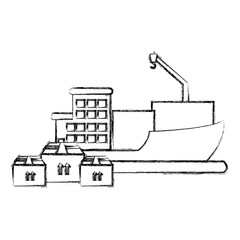 ship with pile boxes delivery service