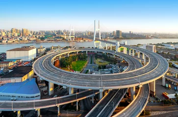 Runde Acrylglas Antireflex-Bilder Nanpu-Brücke Shanghai-Nanpu-Brücke