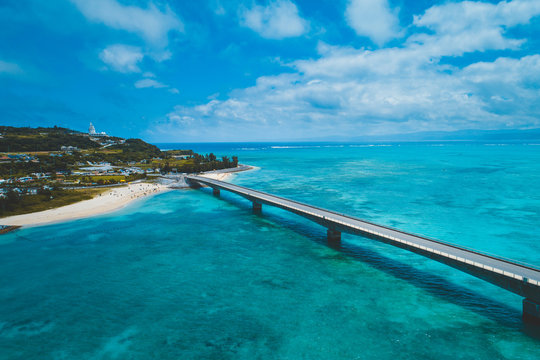 Tropical Beach at Kouri Island in Okinawa, Japan