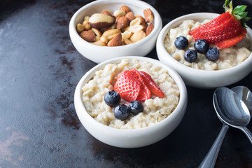 Oatmeal fruit breakfast