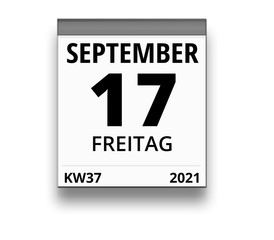 Kalender für Freitag, 17. SEPTEMBER 2021 (Woche 37)