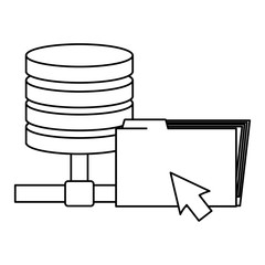 file folder with disk data server