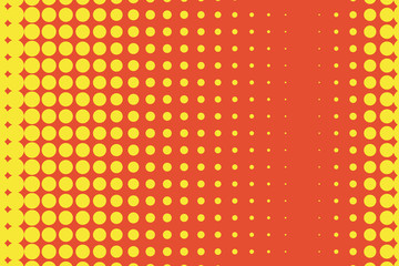 Yellow-orange halftone pattern. Pop art style. Digital gradient. Vector illustration