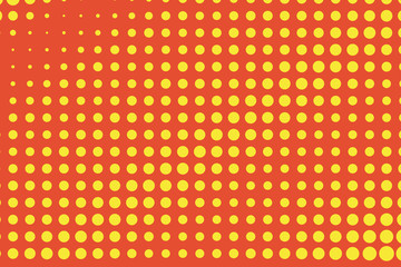 Yellow-orange halftone pattern. Pop art style. Digital gradient. Vector illustration