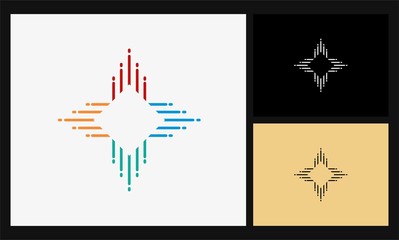 abstract square business logo template