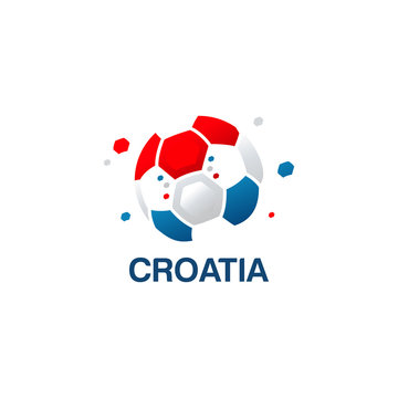 Abstract Croatia Football Logo designs vector, Soccer championship banner vector