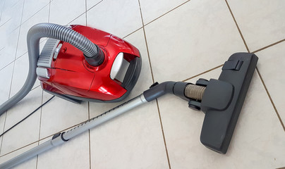 vacuum cleaner on the floor