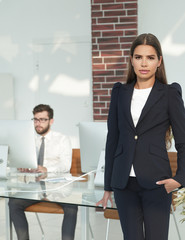 Fototapeta premium female Manager in the workplace