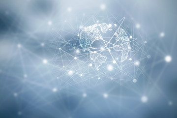 2d illustration world map abstract background