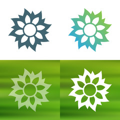 Abstract flower logo template.