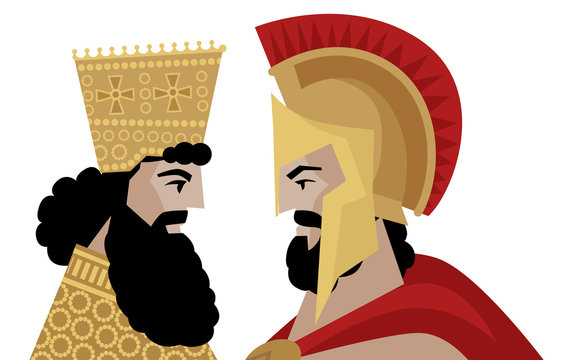great persian monarch versus spartan king