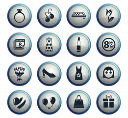 8 march icon set