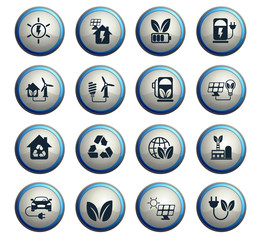 alternative energy icon set