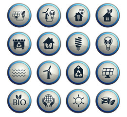 alternative energy icon set