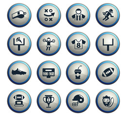american football icon set