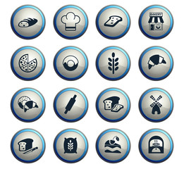 bakery icon set