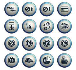 currency exchange icon set