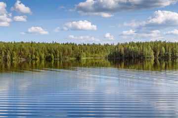 Landscape on the river Vyg, Russia