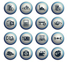 currency exchange icon set