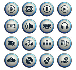 digital music icon set