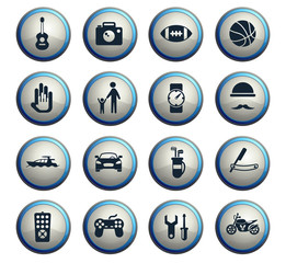 father day icon set
