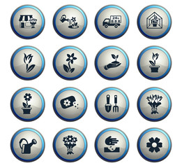 flowers icon set