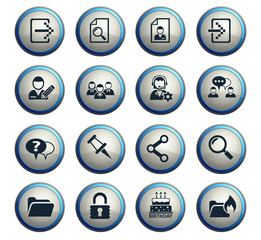 forum interface icon set