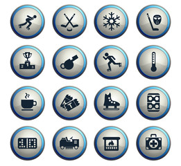 ice rink icon set