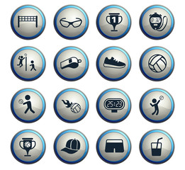 volleyball icon set