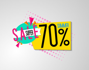 summer super sale tag label