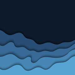 Abstract blue wavy background.