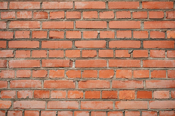 Cobbles of red brick as an abstract background