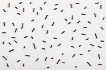 brown chocolate sweet candies . pattern of dessert background