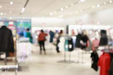 clothing store interior abstract blur background