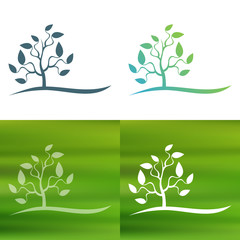 Abstract tree concept logo.