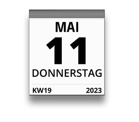 Kalender für Donnerstag, 11. MAI 2023 (Woche 19)