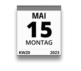 Kalender für Montag, 15. MAI 2023 (Woche 20)