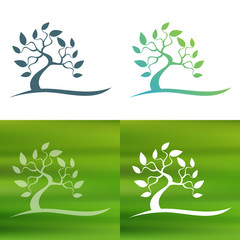 Abstract tree concept logo.