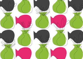 フラワ－ベ－スと植物