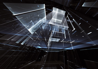 Abstract technology 3D illustration