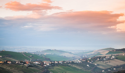 Rural landscape. Province of Fermo, Italy
