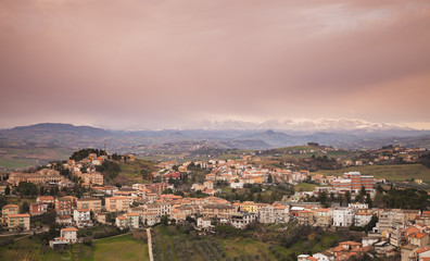 Fototapeta na wymiar Italian countryside, rural landscape