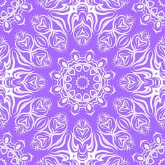 Floral Geometric Pattern with hand-drawing Mandala. Vector super illustration. For fabric, textile, bandana, scarg, print.