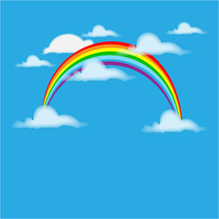 Rainbow on sky sign