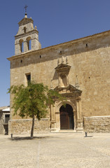 Fototapeta na wymiar San Juan Bautista church , Alarcon, Cuenca province, la Mancha, Spain