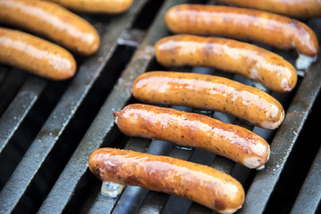 Sausage on grill