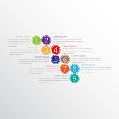 Obraz premium Vector infographic templates used for detailed reports. All 9 topics.