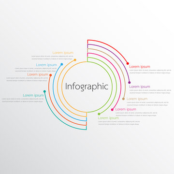 Vector infographic templates used for detailed reports. All 9 topics.