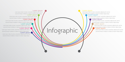 Obraz premium Vector infographic templates used for detailed reports. All 11 topics.