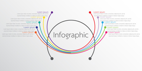 Obraz premium Vector infographic templates used for detailed reports. All 10 topics.